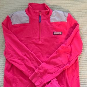 GUC Vineyard Vines Shep Shirt -pink w/ blue stripe